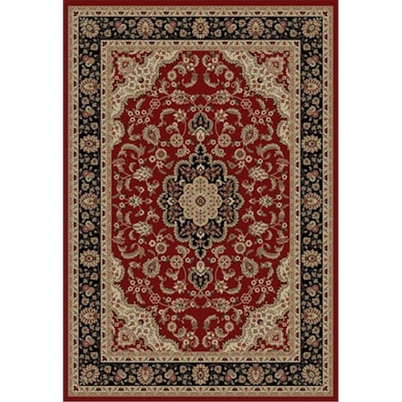 Perfectpillows Barclay Medallion Kashan 7 ft. 10 in. x 9 ft. 10 in. Rectangular Area Rug in Red PE2589443